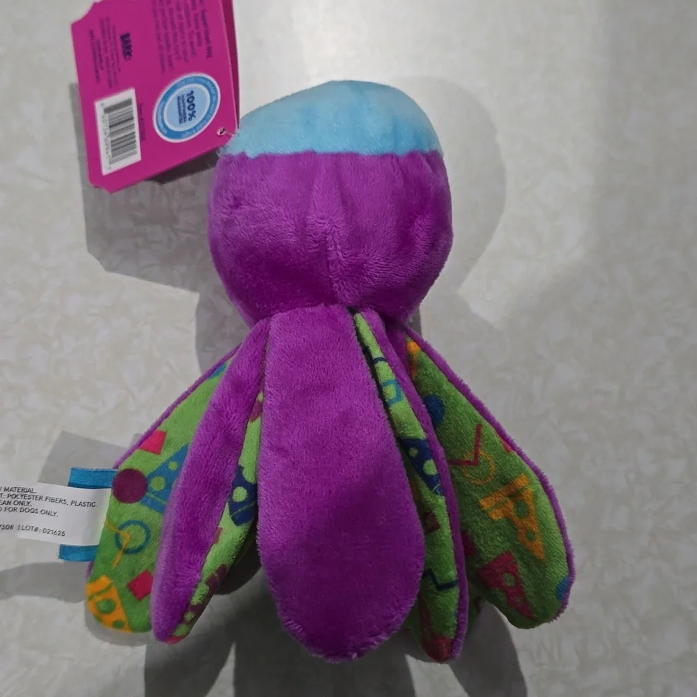 Bark Arcade Ollie Plush Dog Toy - Purple NWT Size‎ Small 0-20 Pounds